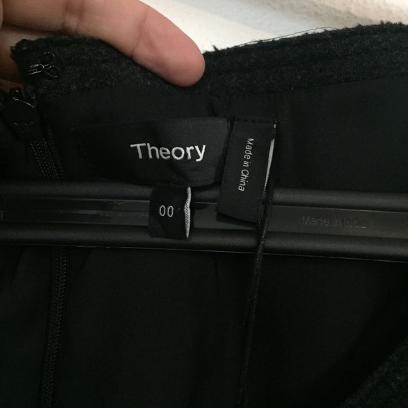 NWT Theory Charcoal Melange heavy wool twill dress - Picture 6 of 12